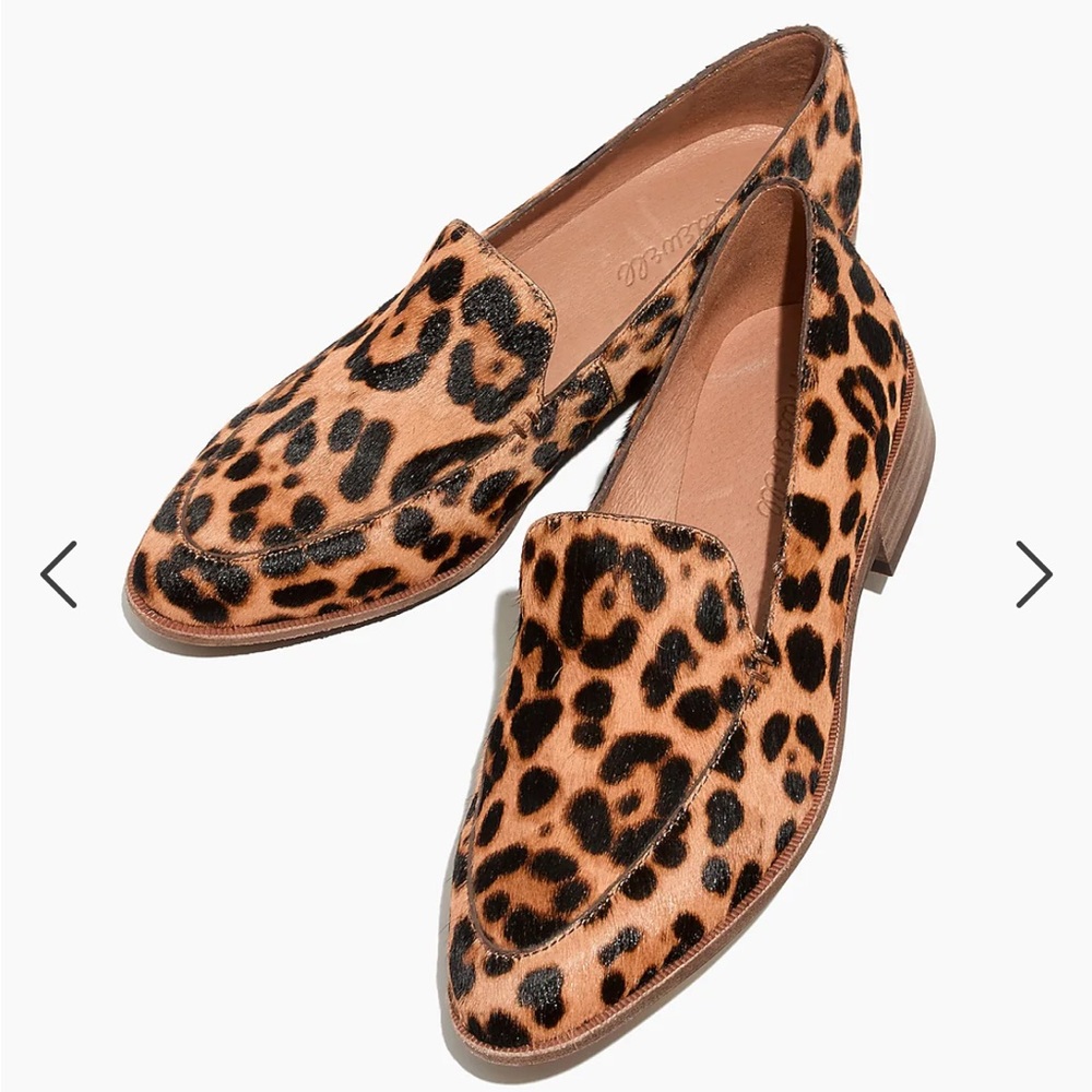 Madewell Frances Loafers in Leopard Print Calf Hair - Size 7